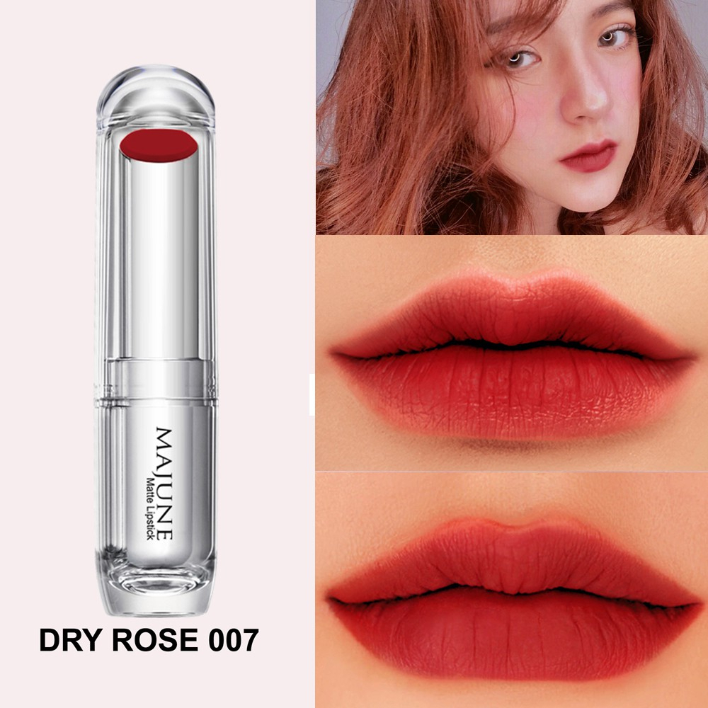 Son lì mịn môi thiên nhiên MAJUNE 3.5g màu 007 DRY ROSE mềm mại và lâu trôi