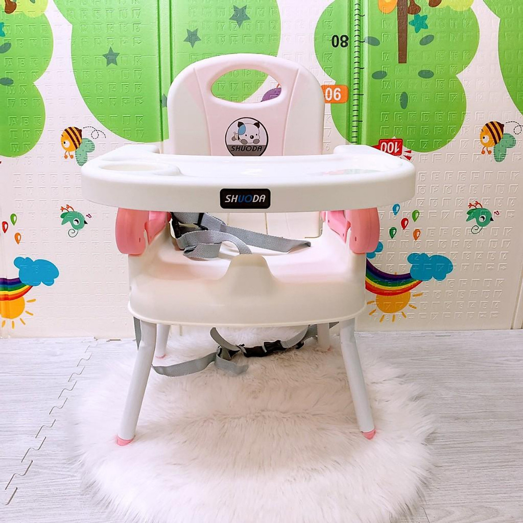 Ghế ăn dặm cho bé gấp gọn,ghế tâp ăn cho bé 2 trong 1 có kèm thêm chân sắt DY