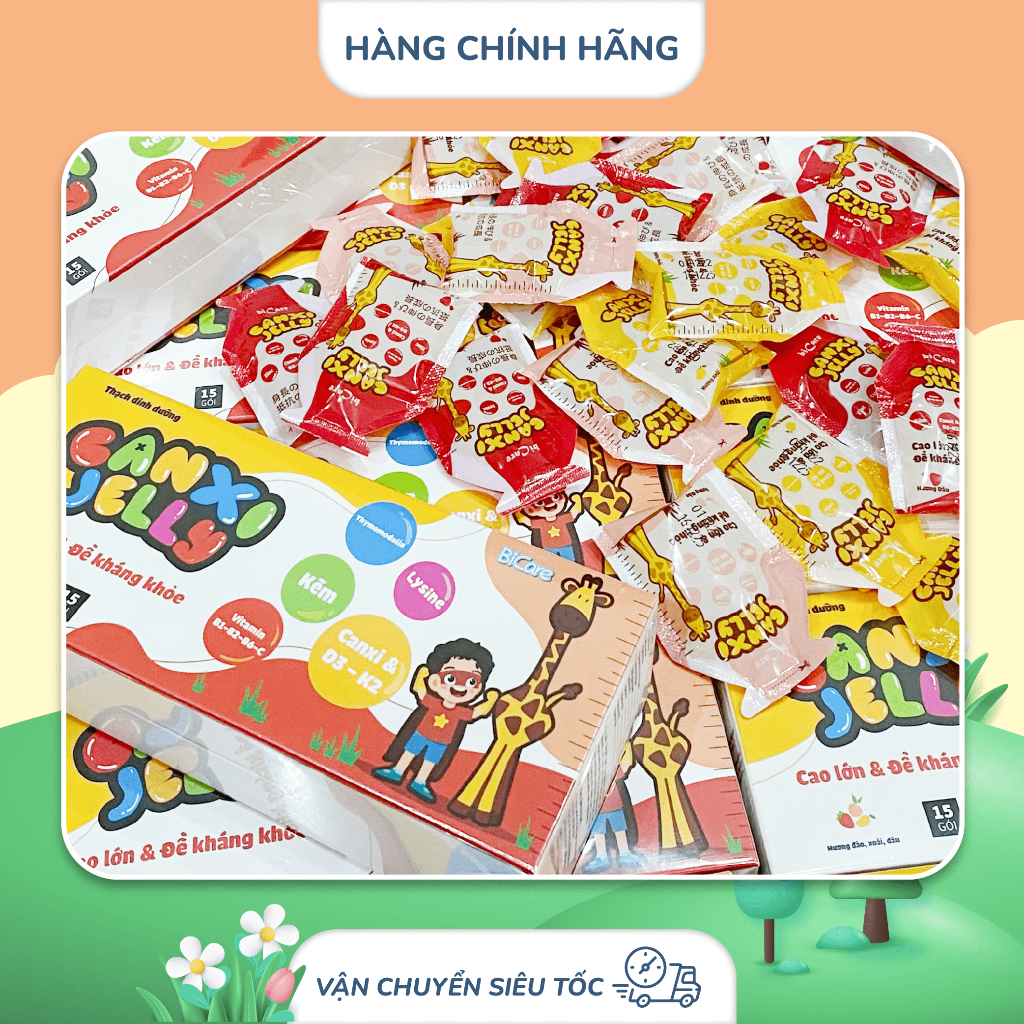 Combo 3 Thạch Canxi Jelly Bicare  Tăng cường chiều cao cho bé