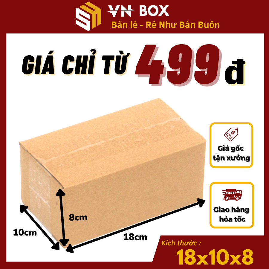 18x10x8 Hộp carton đóng hàng - VN Box