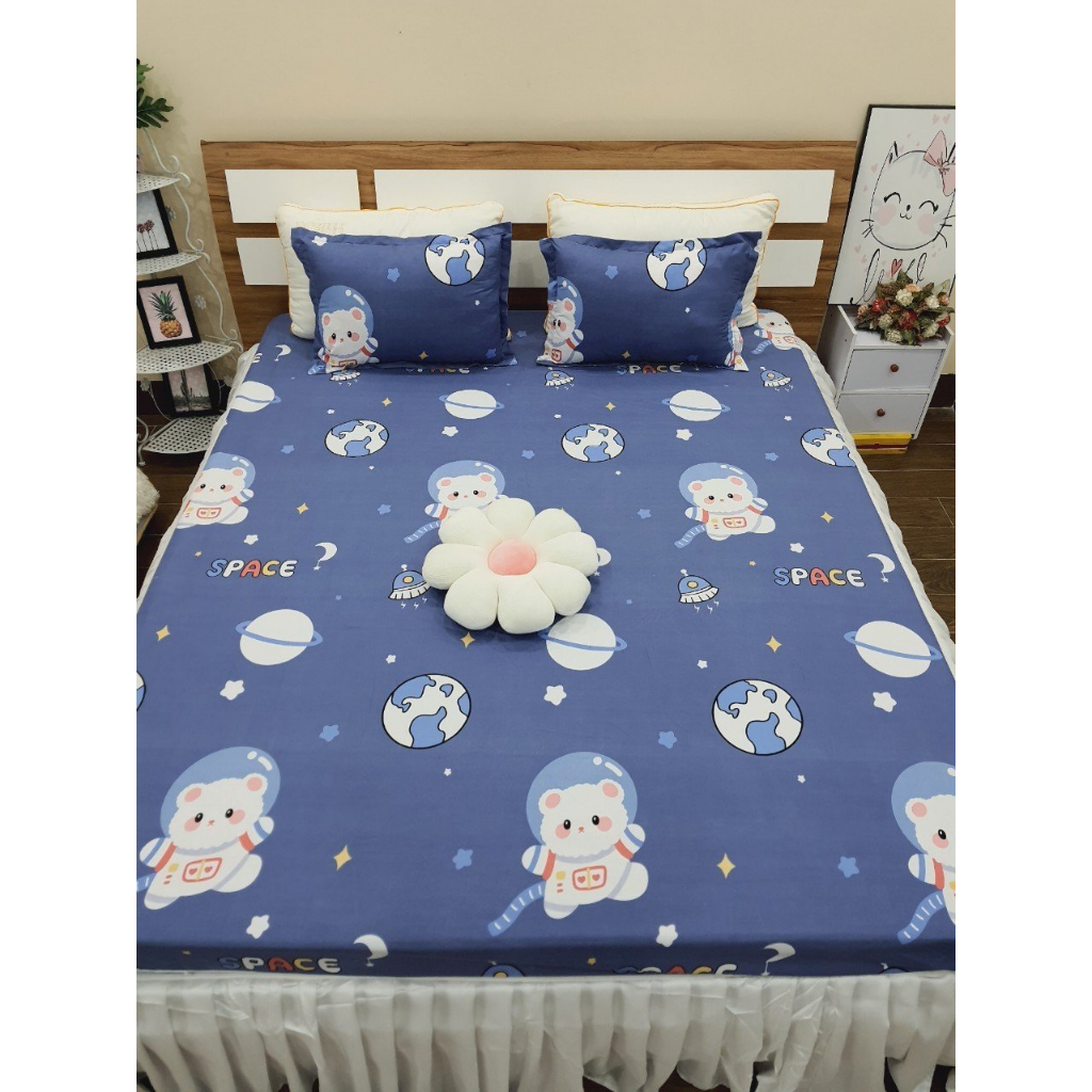 Ga chống thấm cotton HÀN QUỐC CAO CẤP, thoáng mát -Không bí. Size ⚡️M6 ⚡️M8⚡️chọn mẫu.( KHỒNG KÈM VỎ GỐI)⚡️⚡️