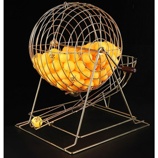 [Cao 49cm] Lồng cầu xổ số khổng lồ 100 bóng đánh số - Trò chơi sự kiện quay số lô tô trúng thưởng thu hút