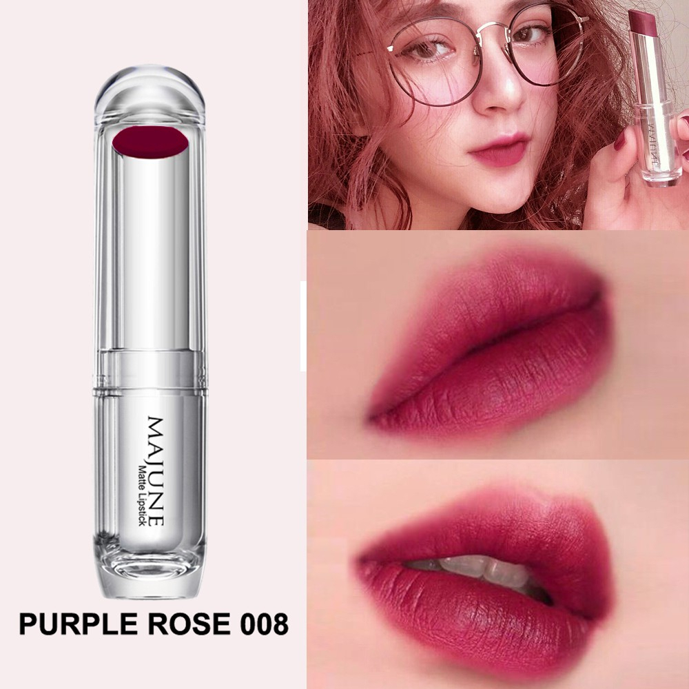Son lì mịn môi thiên nhiên MAJUNE 3.5g màu 008 PURPLE ROSE
