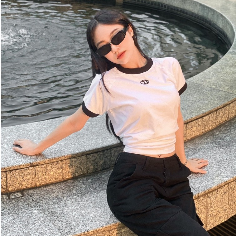 Áo Thun Baby Tee 100% Cotton chữ B logo cao su 2023_NT.Studio