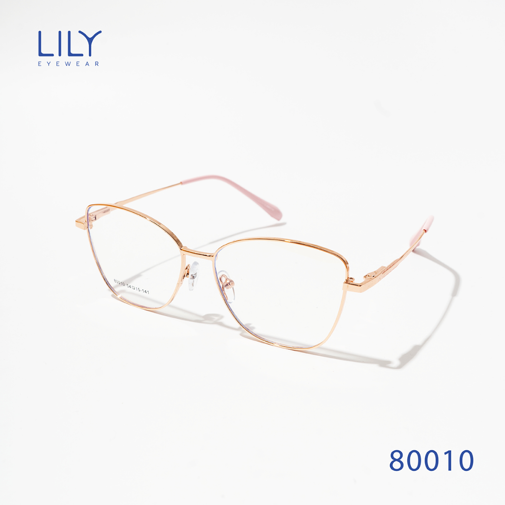 Kính mắt mèo nữ LILYEYEWEAR chất liệu kim loại thanh mảnh thiết kế thời trang 80010