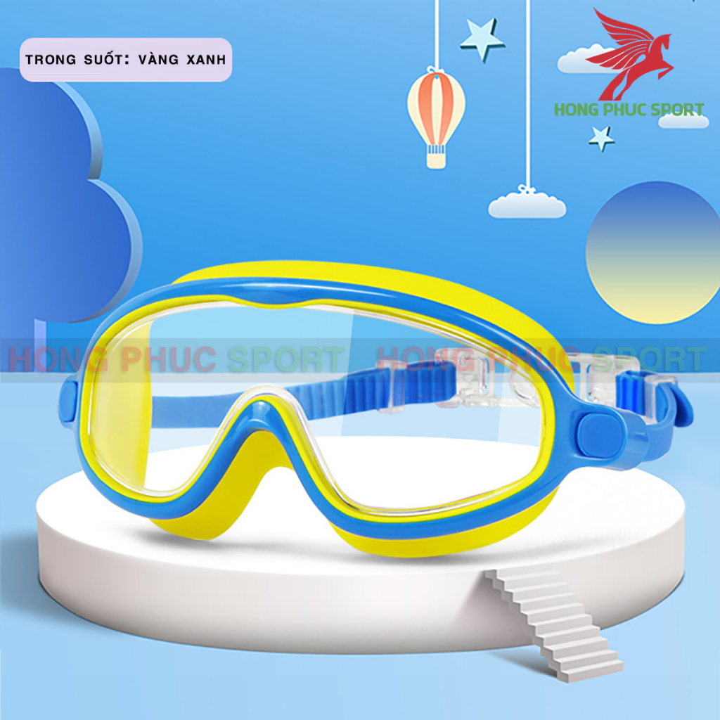 Kính bơi trẻ em HAIZID chống nước và chống sương mù độ nét cao khung lớn hàng cao cấp loại 1