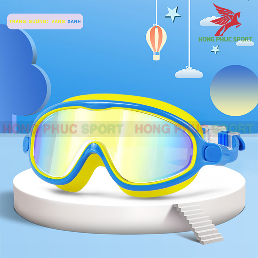 Kính bơi trẻ em HAIZID chống nước và chống sương mù độ nét cao khung lớn hàng cao cấp loại 1