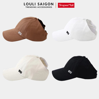  Mũ lưỡi trai nửa đầu LOULI SAIGON thêu chữ DYJ nón lưỡi trai form mềm chất liệu vải kaki cao cấp dành cho nữ 