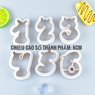Khuôn cắt số cao 6cm