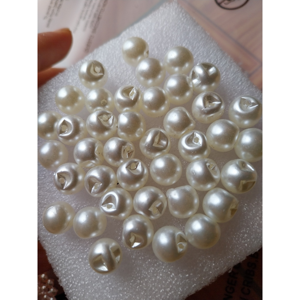 Cúc ngọc màu trắng SET 50 CÚC đường kính 10mm