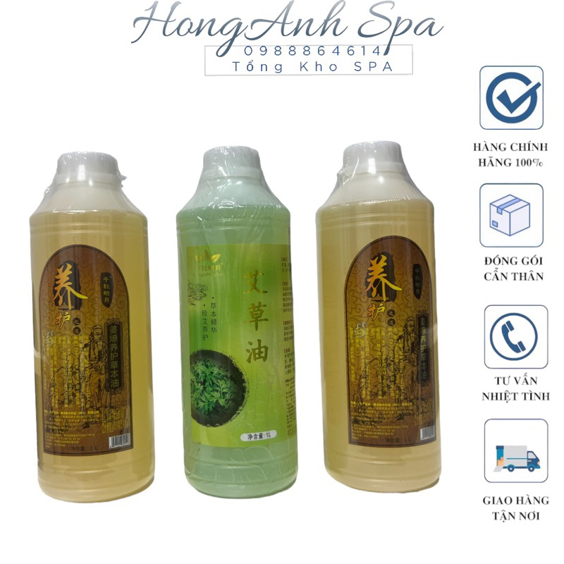Tinh dầu ngải cứu, gừng massage body chai 1 lít