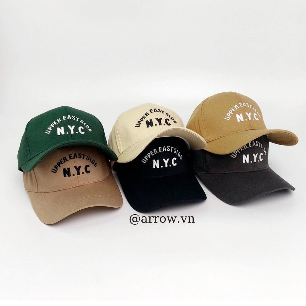 Mũ lưỡi trai thêu chữ NYC nón kết nam nữ unisex chất kaki phù hợp học sinh sinh viên Arrow