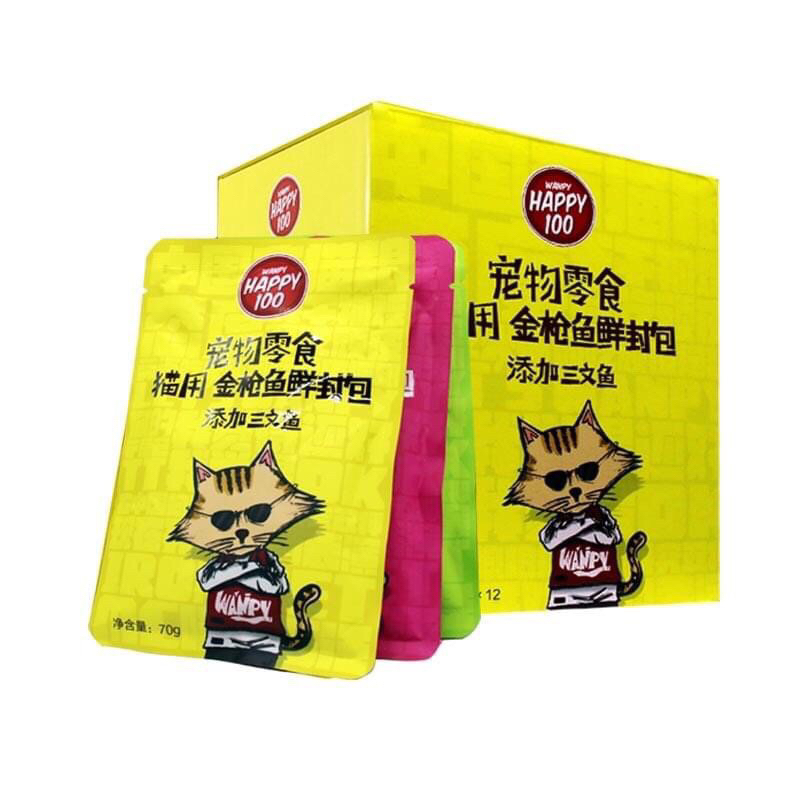 Pate happy100 cho mèo đủ vị gói lẻ