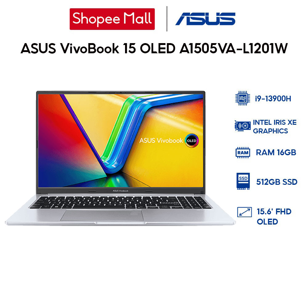 Laptop ASUS VivoBook 15 OLED A1505VA-L1201W i9-13900H | 16GB | 512GB | 15.6' FHD OLED