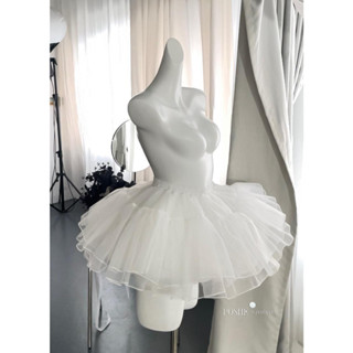 [Có sẵn ] Tùng phồng ngắn 25cm-40cm cho Lolita/ cosplay/ jk/ váy thường màu trắng, đen dáng xòe ba lê theo yêu cầu