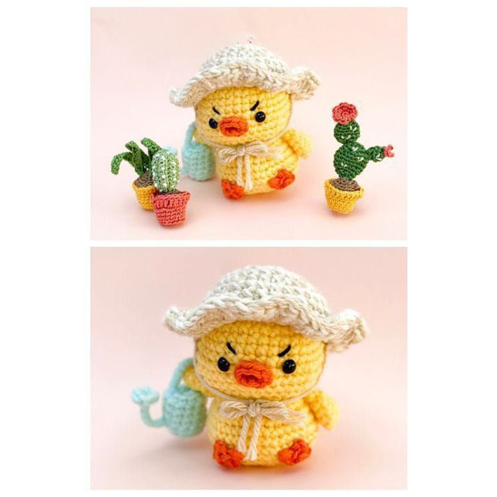 Set nguyên liệu móc Chú gà Angry dễ thương có video hướng dẫn