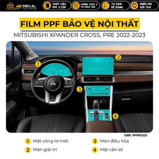 Film ppf dán nội thất ô tô mitsubishi xpander cross - premium 2022 - 2023 | ppfxp2223 | tem decal trong suốt chống xước