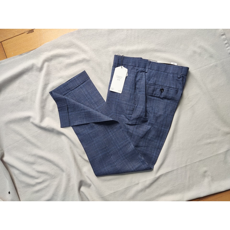 Quần âu NEXT vải đũi linen dáng slim chuẩn form