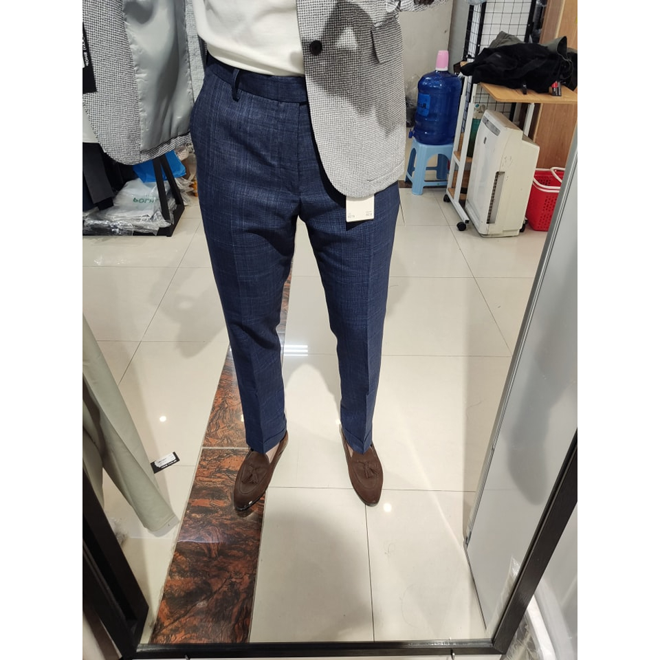 Quần âu NEXT vải đũi linen dáng slim chuẩn form