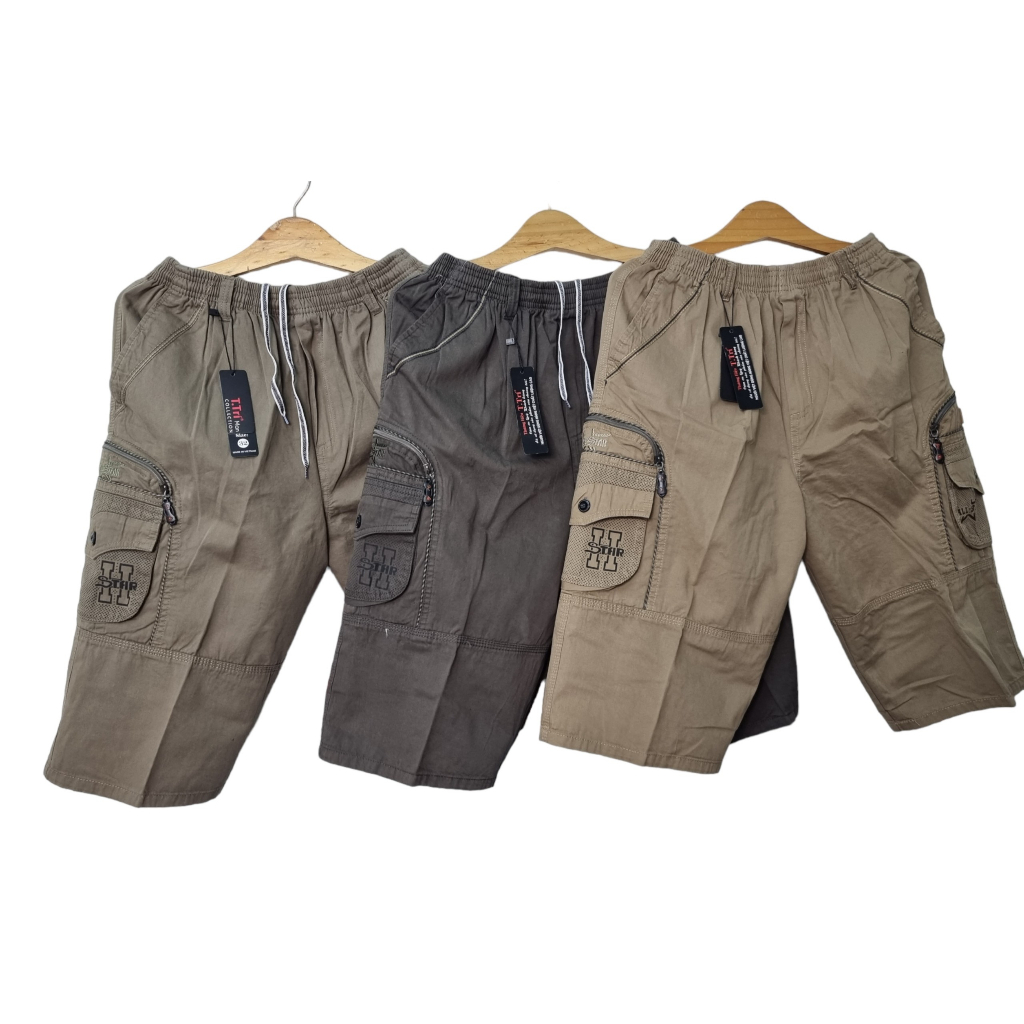 Quần Short Kaki túi hộp lưng thun cao cấp , form quần rộng thoải mái . (tên đôi)