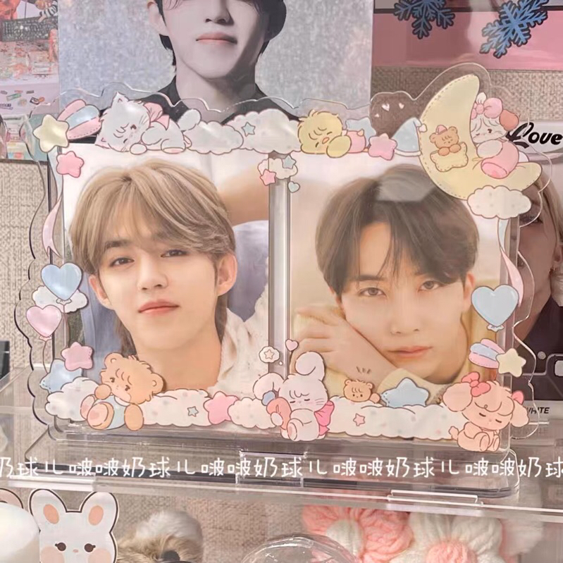 Standee frame đôi_ khung để card đã trang trí