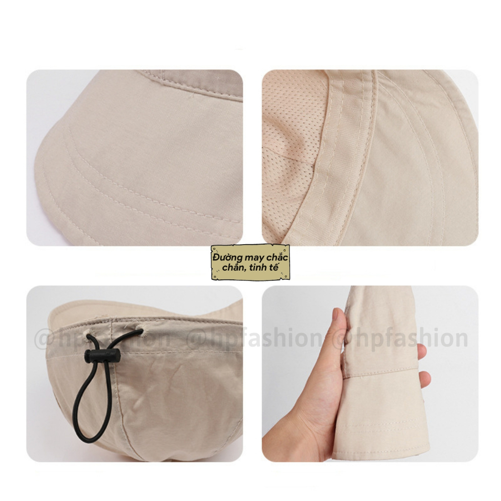 Mũ bucket dáng lưỡi trai trơn ❤️ Nón chống nắng có dây rút mùa hè form unisex nam nữ N121 - Happy Style