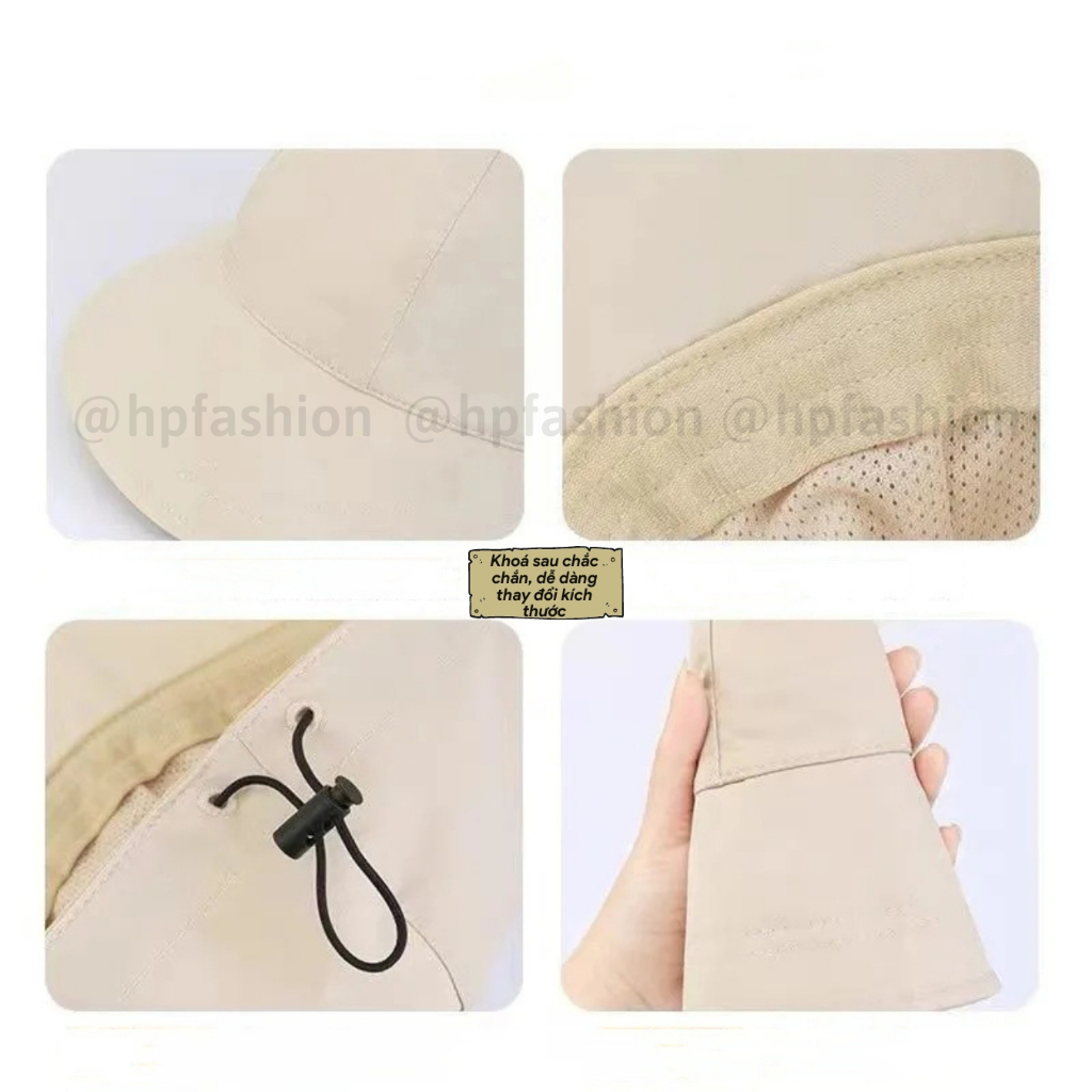 Mũ bucket dáng lưỡi trai trơn ❤️ Nón chống nắng có dây rút mùa hè form unisex nam nữ N121 - Happy Style