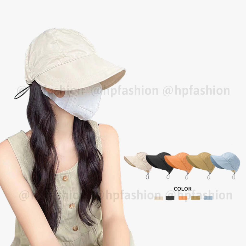 Mũ bucket dáng lưỡi trai trơn ❤️ Nón chống nắng có dây rút mùa hè form unisex nam nữ N121 - Happy Style