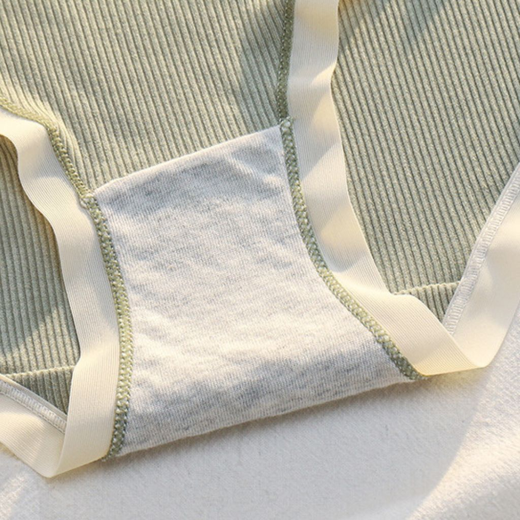 Quần chíp nữ cotton gân tăm kháng khuẩn, Quần lót nữ họa tiết dễ thương cạp vuwag tôn dáng LANIXA L0188