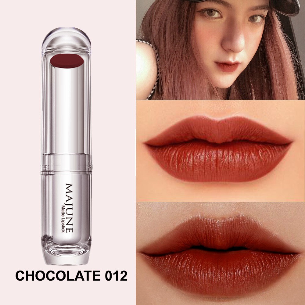Son lì mịn môi thiên nhiên MAJUNE 3.5g màu 012 CHOCOLATE mềm mại và lâu trôi