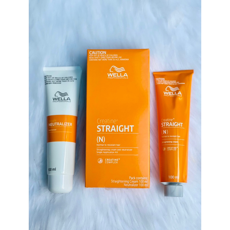 BỘ THUỐC DUỖI ÉP TÓC WELLA DÀNH CHO TÓC KHOẺ STRAIGHT N 100ML x 2 DUỖI & DẬP