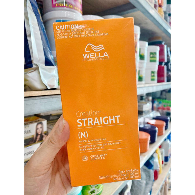 BỘ THUỐC DUỖI ÉP TÓC WELLA DÀNH CHO TÓC KHOẺ STRAIGHT N 100ML x 2 DUỖI & DẬP