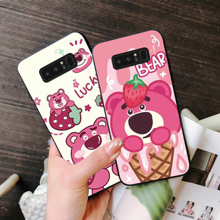 Ốp lưng Samsung note 8 in hình gấu dâu siêu cute,dễ thương
