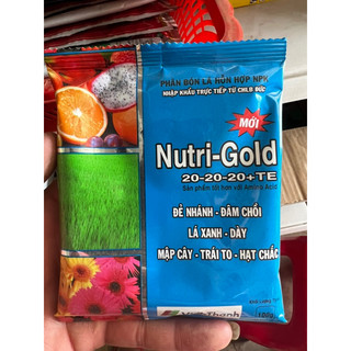 Phân bón lá nutri - gold 20-20-20+te 100g.