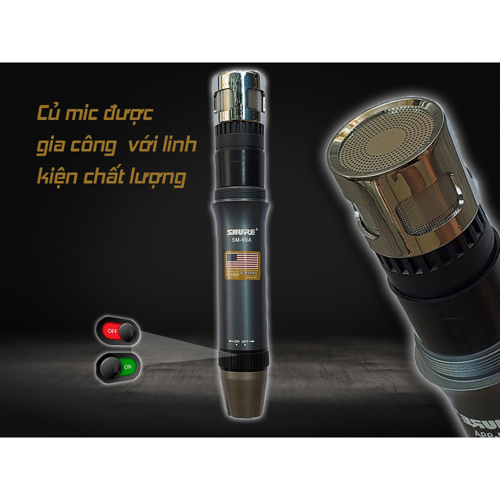 Micro karaoke có dây 7m shure SM-99A đủ các dải âm, hút âm tốt KAW VIETNAM | BigBuy360 - bigbuy360.vn