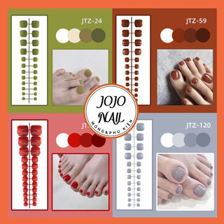Móng chân giả, móng úp, thang 24 móng, vỉ mỏng JTZ04 thang dẻo, form ôm