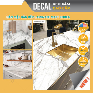  Tấm dán mặt bếp giả đá loại dày chịu nhiệt khổ 120cm dán mặt bàn dán bếp cao cấp chống dầu mỡ Thư Viện Decal DDB-301 