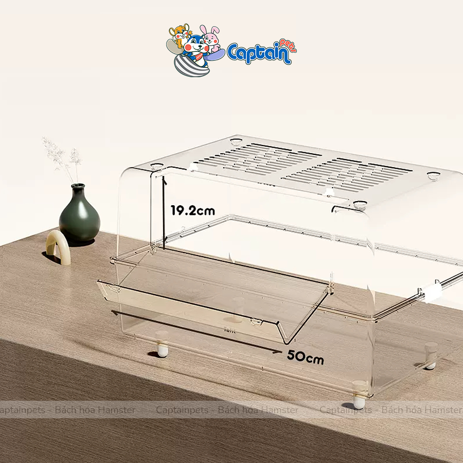 TAFIT Lồng Hamster trong suốt Acrylic siêu lớn 75cm