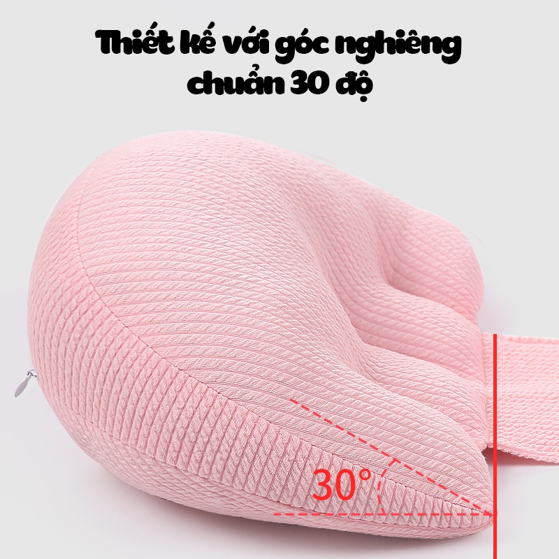 Gối Bầu Cánh Tiên Vải Sợi Tre Thoáng Mát Bông Gòn Thái Lan Cao Cấp Chống Xẹp Holakids