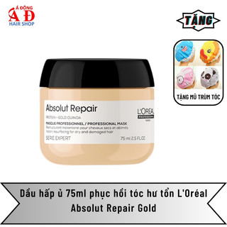 Dầu hấp nhũ vàng phục hồi hư tổn L'Oréal Absolut Repair Golden 75ml 