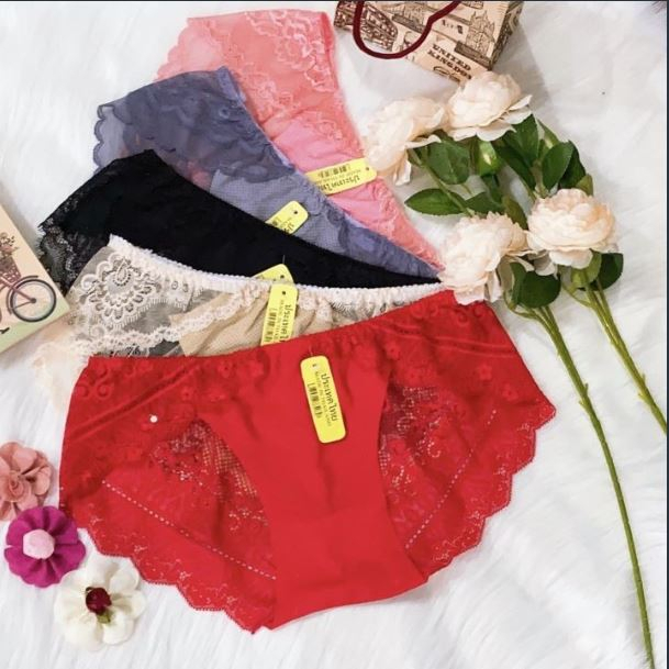 Quần silit nữ su pha ren hoa phối cao cấp KIMCHIBIKINI quần nót nữ sexy nóng bỏng gợi cảm QL157