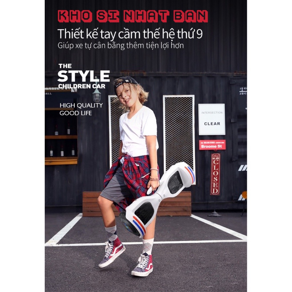 Xe cân bằng -Kết nối Bluetooth 2 bánh thông minh lớn 7 inch-Phát nhạc-Đèn LED siêu ngầu - Động cơ - Tặng 2 Quà