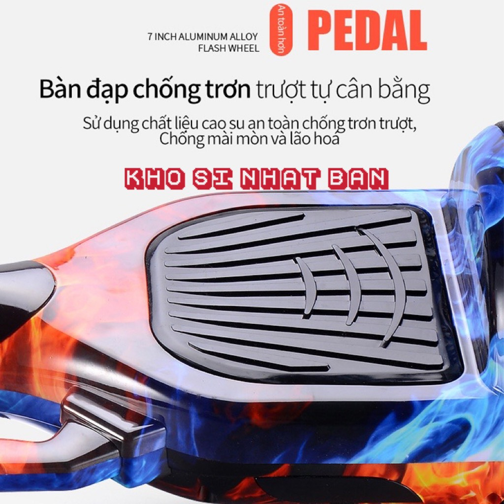 Xe cân bằng -Kết nối Bluetooth 2 bánh thông minh lớn 7 inch-Phát nhạc-Đèn LED siêu ngầu - Động cơ - Tặng 2 Quà