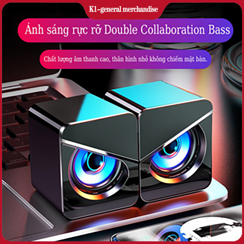 （Có phiếu giảm giá）Loa máy tính laptop vi tính mini MC V-128 âm Bass Trầm nổi loa di động Eagle Eye dùng cho giắc cắm âm