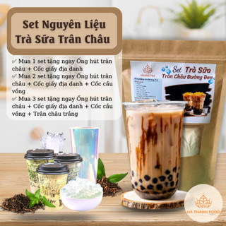 Trà Sữa Trân Châu Đường Đen - Set Nguyên Liệu Làm Trà Sữa Tại Nhà Đơn Giản Dễ Làm, Có Hướng Dẫn Chi Tiết
