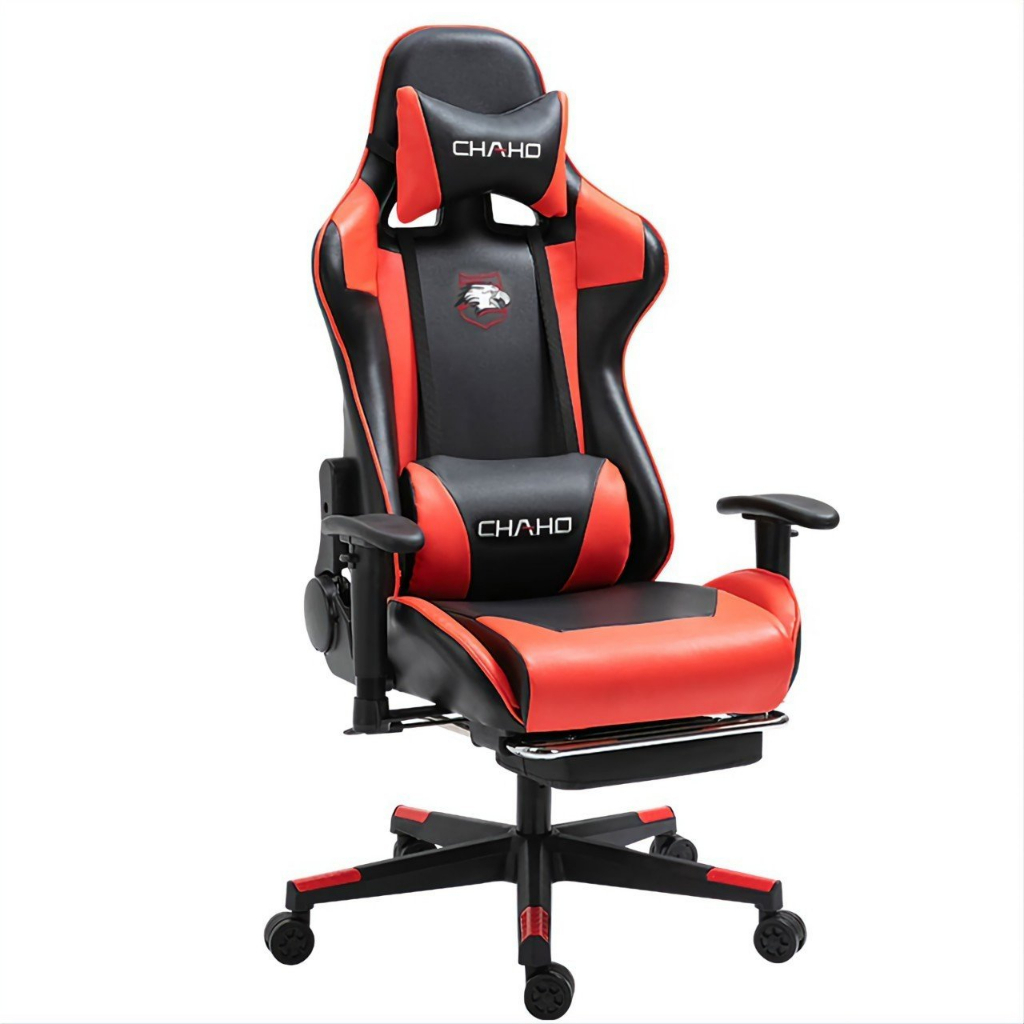 Ghế gaming ngả lưng 180 độ có chân gác nằm Thư Giãn Có Gối Massage AMA-CHAHO-002-RED