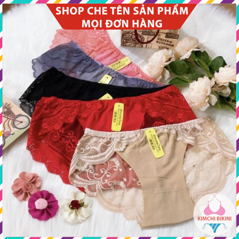Quần silit nữ su pha ren hoa phối cao cấp KIMCHIBIKINI quần nót nữ sexy nóng bỏng gợi cảm QL157