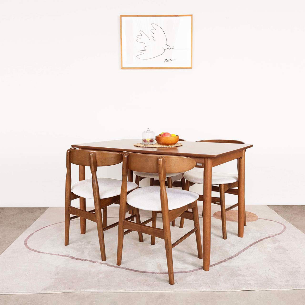 Ghế Ăn Gỗ Cao Su Tự Nhiên MOHO MILAN