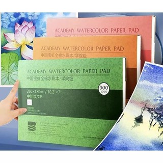 Sổ vẽ màu nước BaoHong vân hot/cold/rough 100% cotton