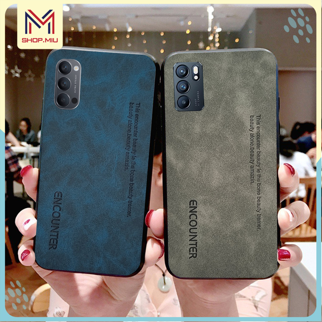Ốp Da Lộn Mịn Oppo A52 A53 A54 A55 A57 A74 A91 A92 A93 A95 Reno 4 Reno 5 Reno 6 G Reno 6Z 5G Reno 7Z 5G Reno 8Z 5G